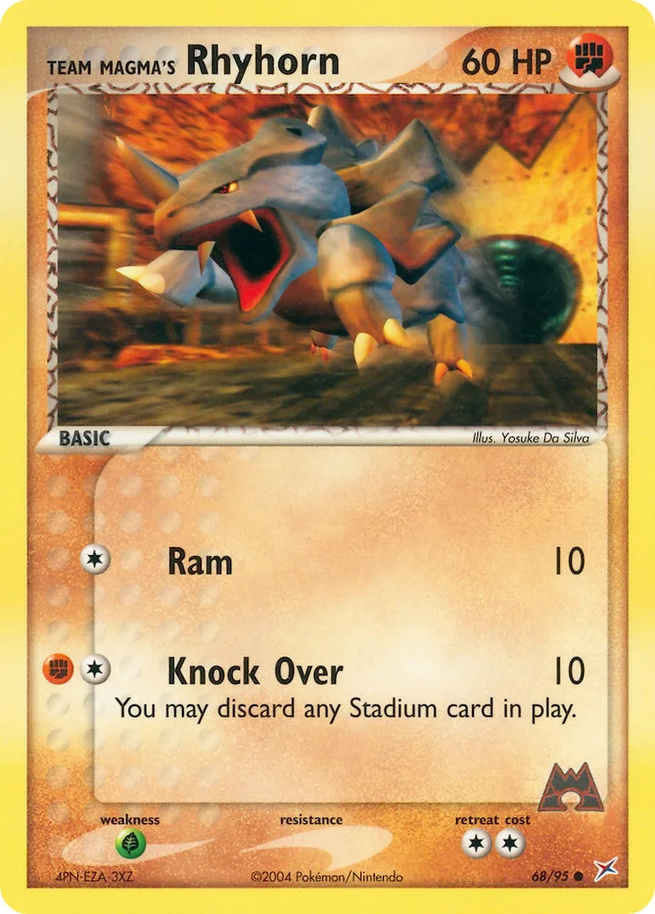 Team Magma’s Rhyhorn, Team Magma vs Team Aqua 68/95