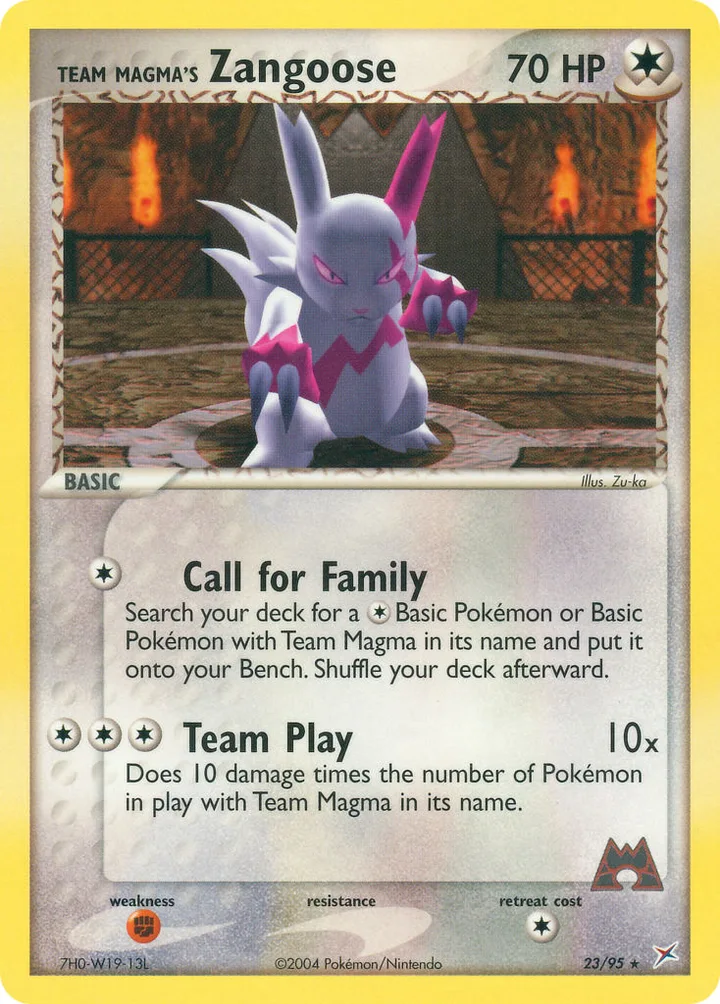 Team Magma’s Zangoose, Team Magma vs Team Aqua 23/95