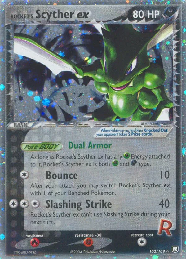 Rocket’s Scyther ex, Team Rocket Returns 102/109