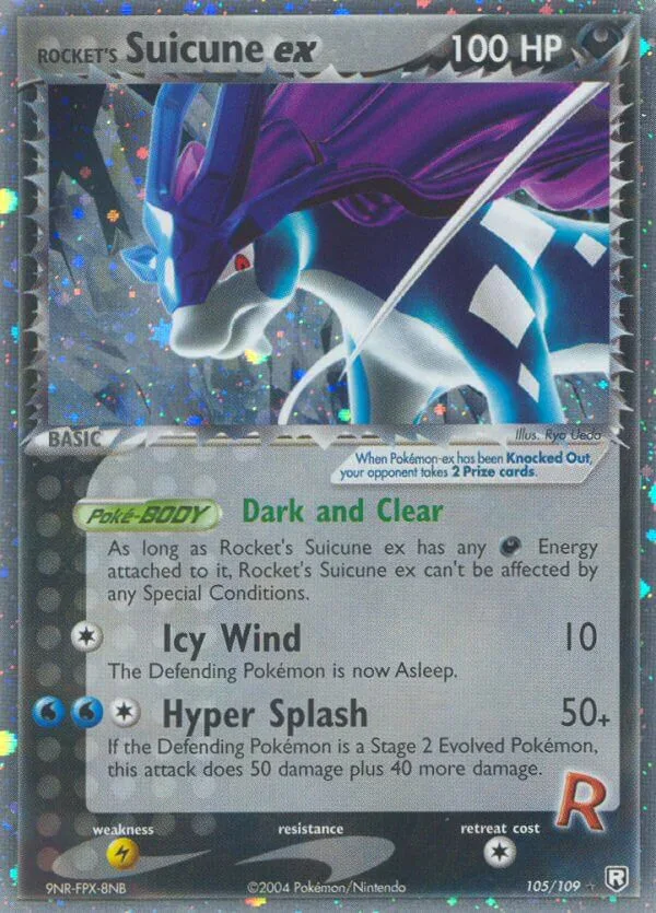 Rocket’s Suicune ex, Team Rocket Returns 105/109