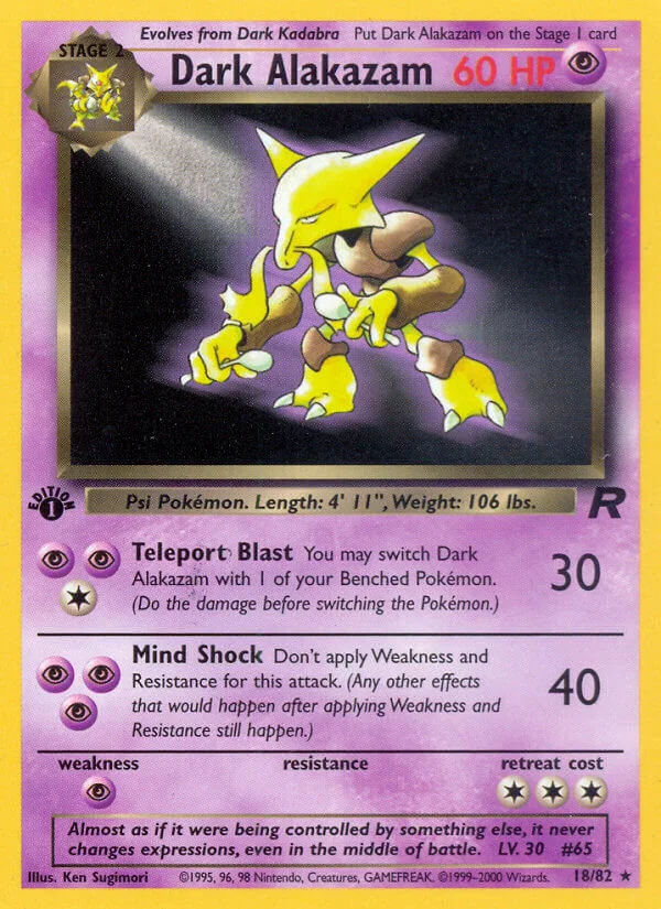 Dark Alakazam, Team Rocket 18/82