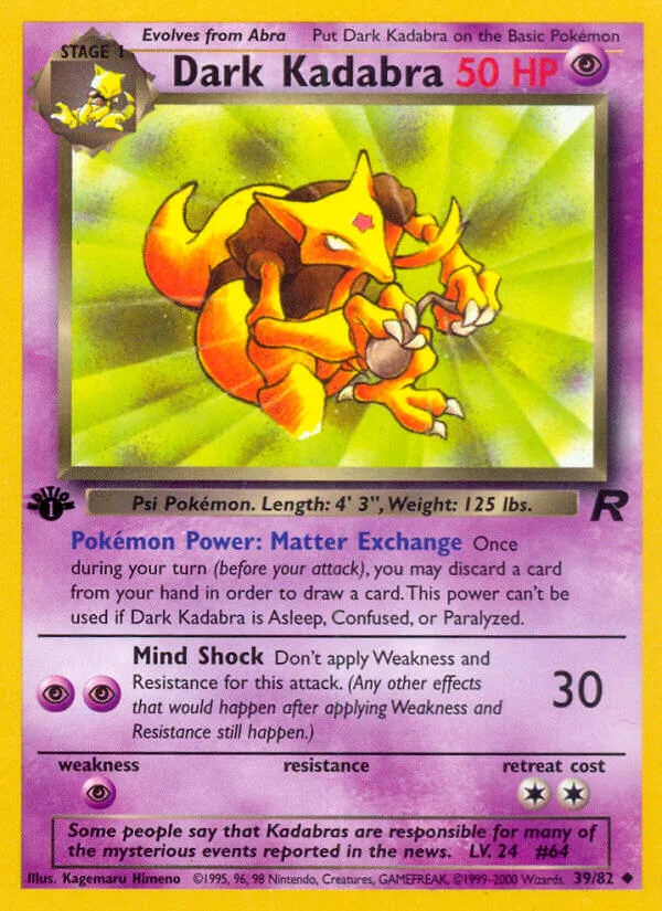 Dark Kadabra, Team Rocket 39/82