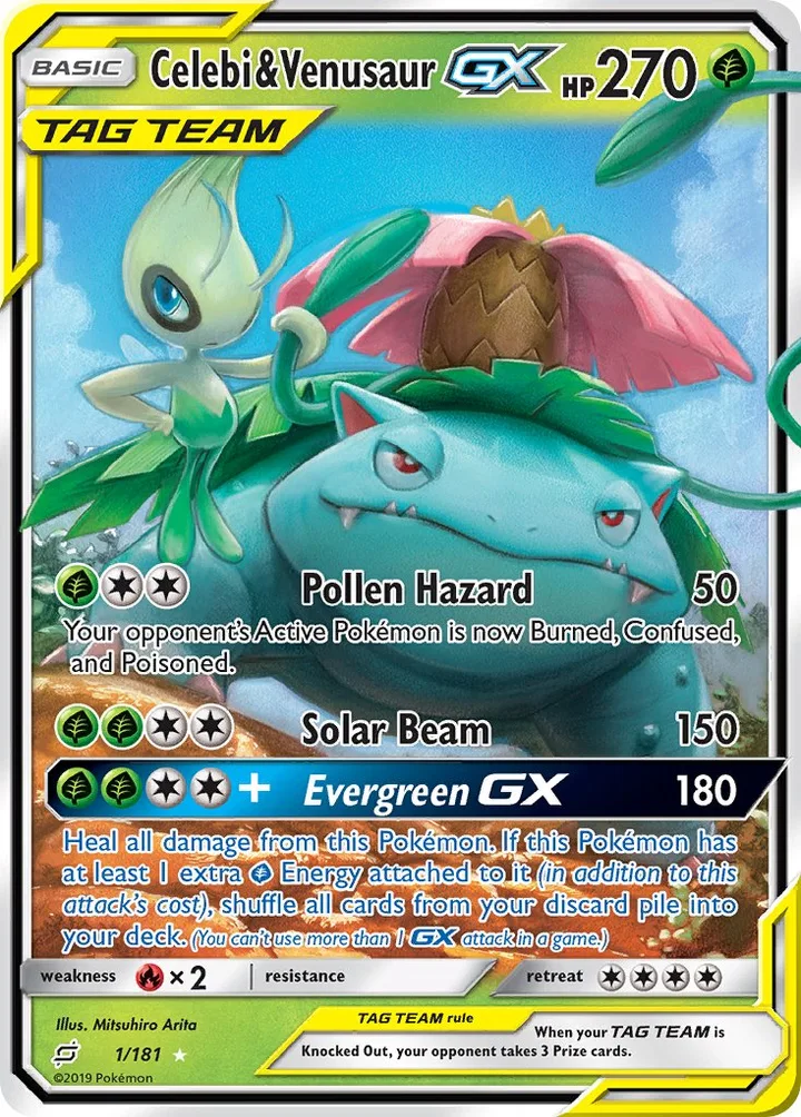 Celebi & Venusaur-GX, Team Up 1/181