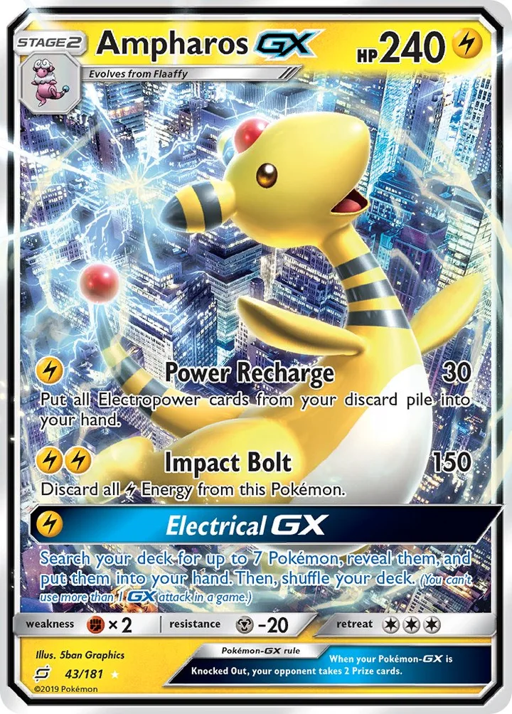 Ampharos-GX, Team Up 43/181