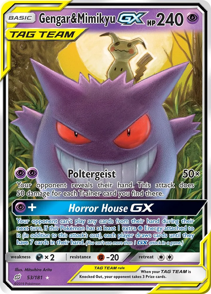 Gengar & Mimikyu-GX, Team Up 53/181