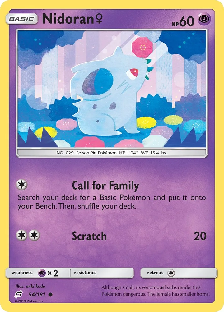 Nidoran Female, Team Up 54/181