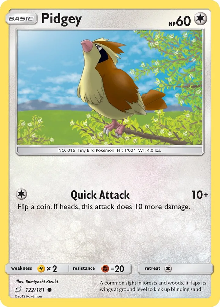 Pidgey, Team Up 122/181