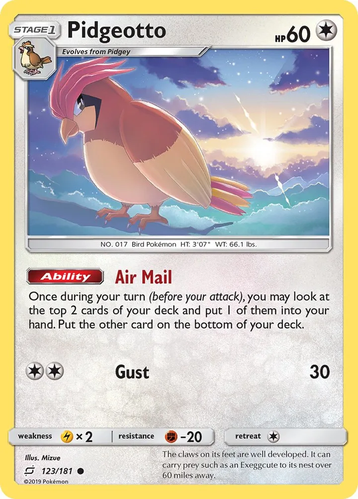 Pidgeotto, Team Up 123/181
