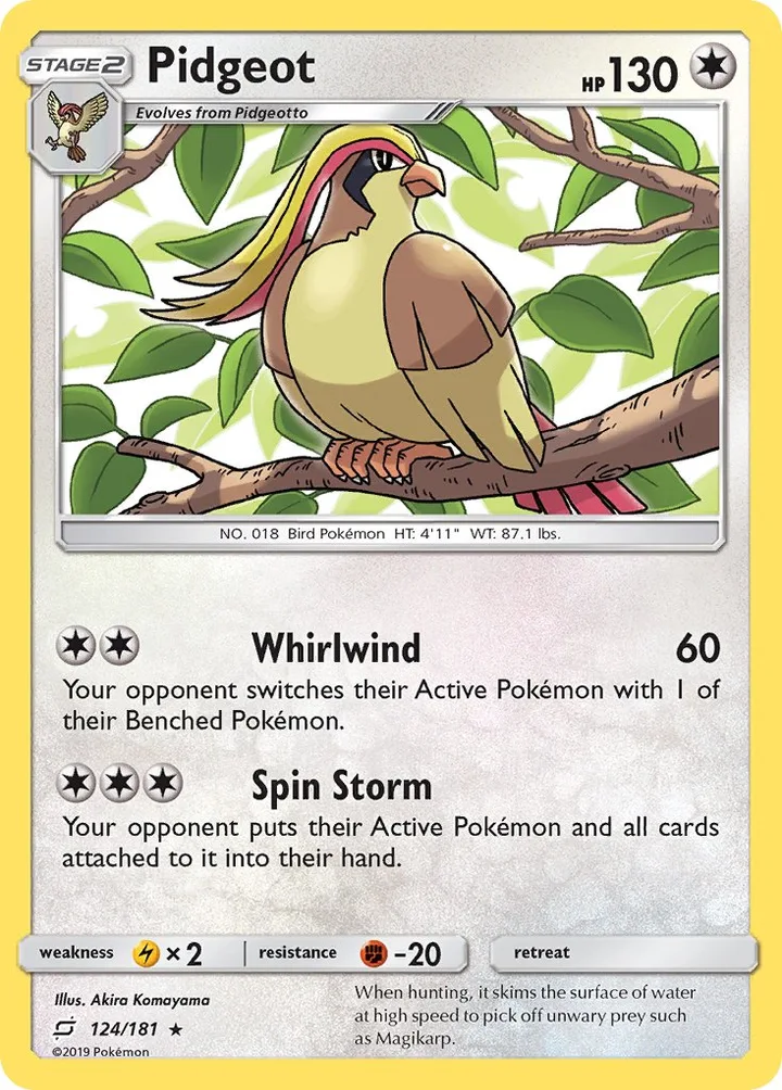 Pidgeot, Team Up 124/181