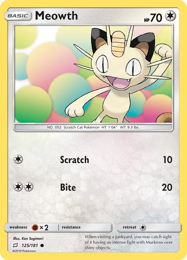 Meowth, Team Up 125/181