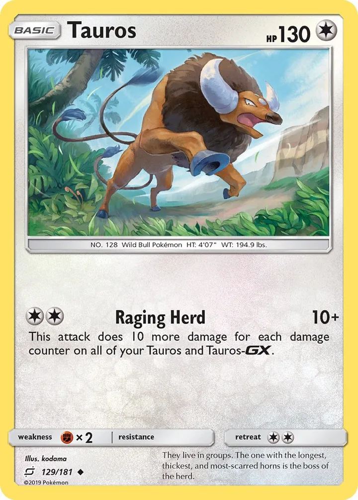Tauros, Team Up 129/181
