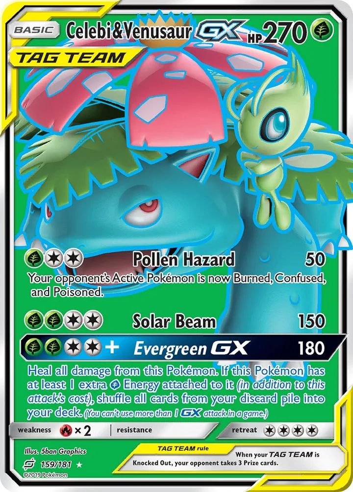 Celebi & Venusaur-GX, Team Up 159/181