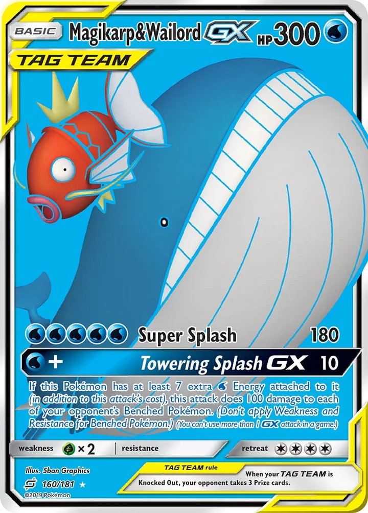 Magikarp & Wailord-GX, Team Up 160/181