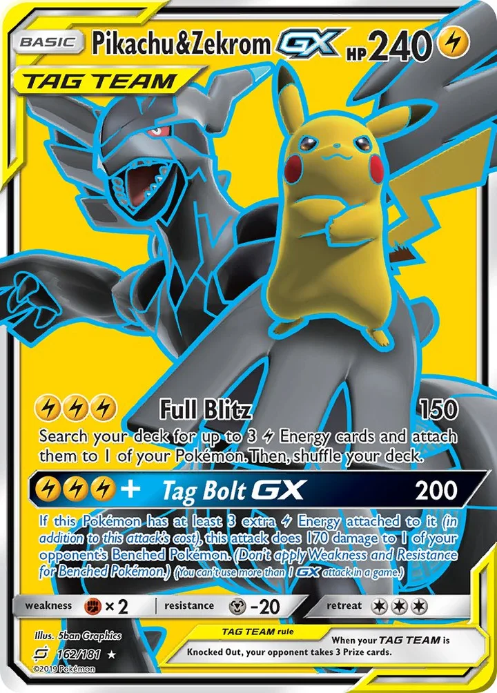 Pikachu & Zekrom-GX, Team Up 162/181