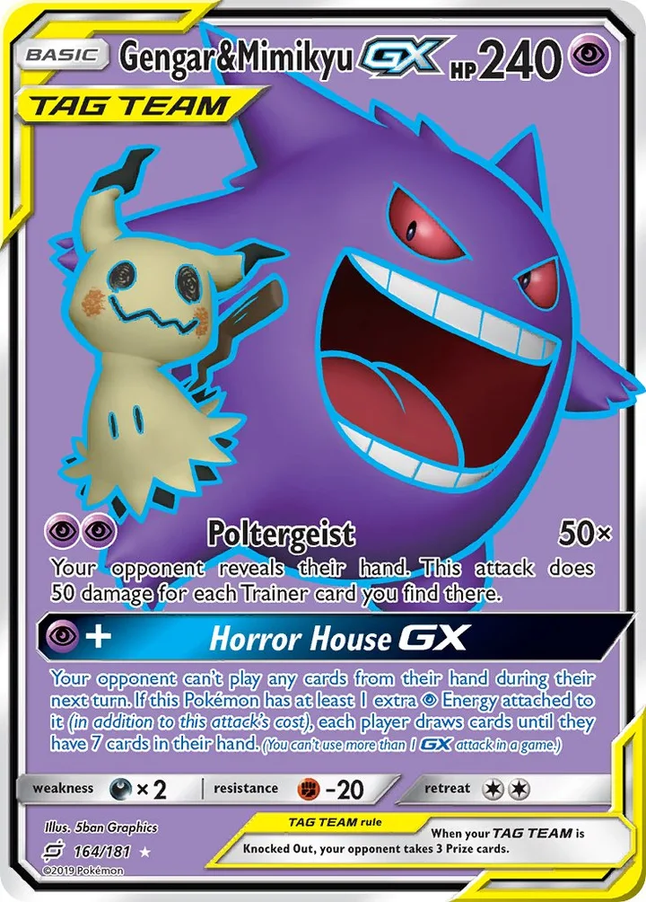Gengar & Mimikyu-GX, Team Up 164/181