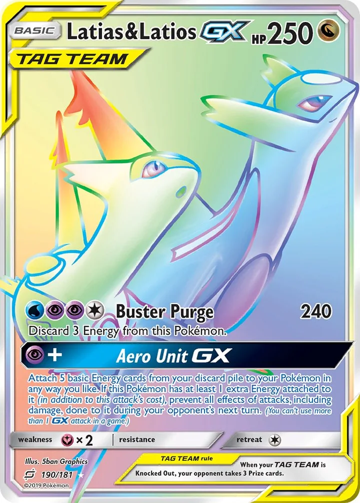Latias & Latios-GX, Team Up 190/181