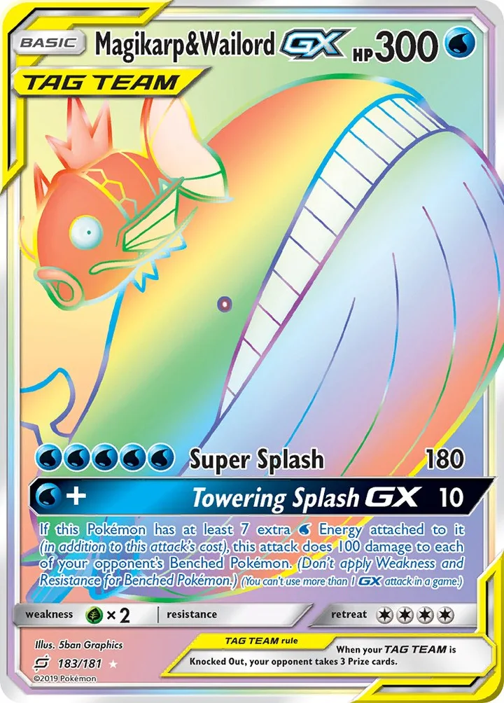 Magikarp & Wailord-GX, Team Up 183/181