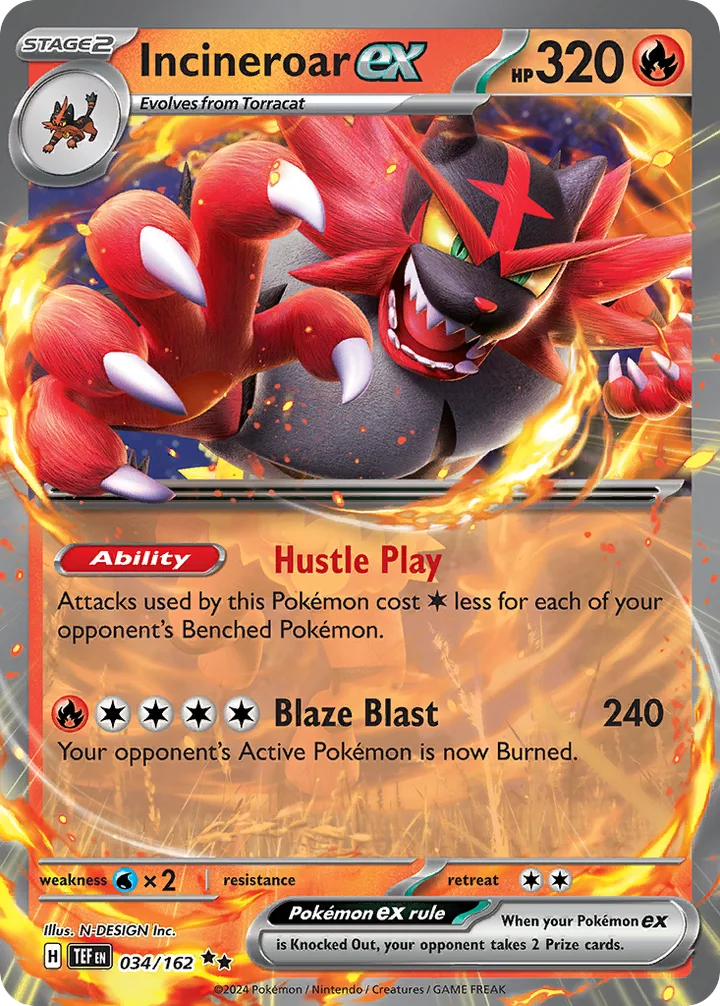 Incineroar ex, Temporal Forces 034/162