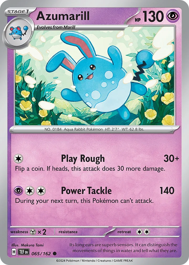 Azumarill, Temporal Forces 065/162