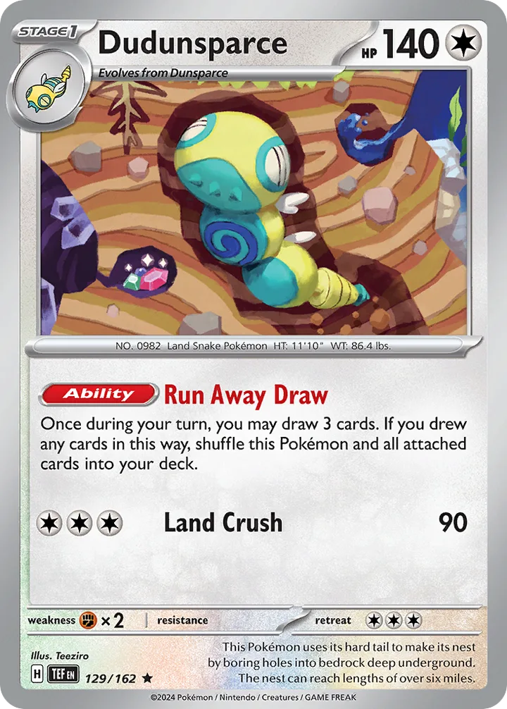 Dudunsparce, Temporal Forces 129/162