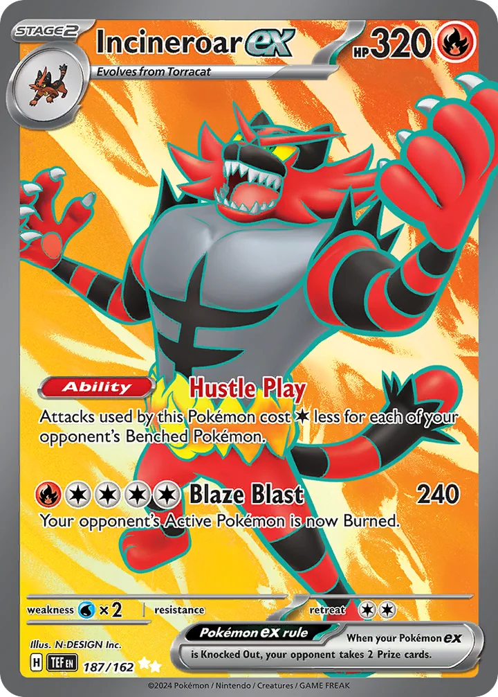 Incineroar ex, Temporal Forces 187/162