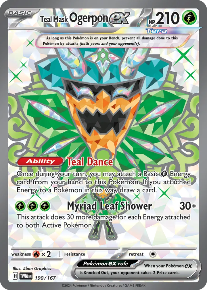 Teal Mask Ogerpon ex, Twilight Masquerade 190/167