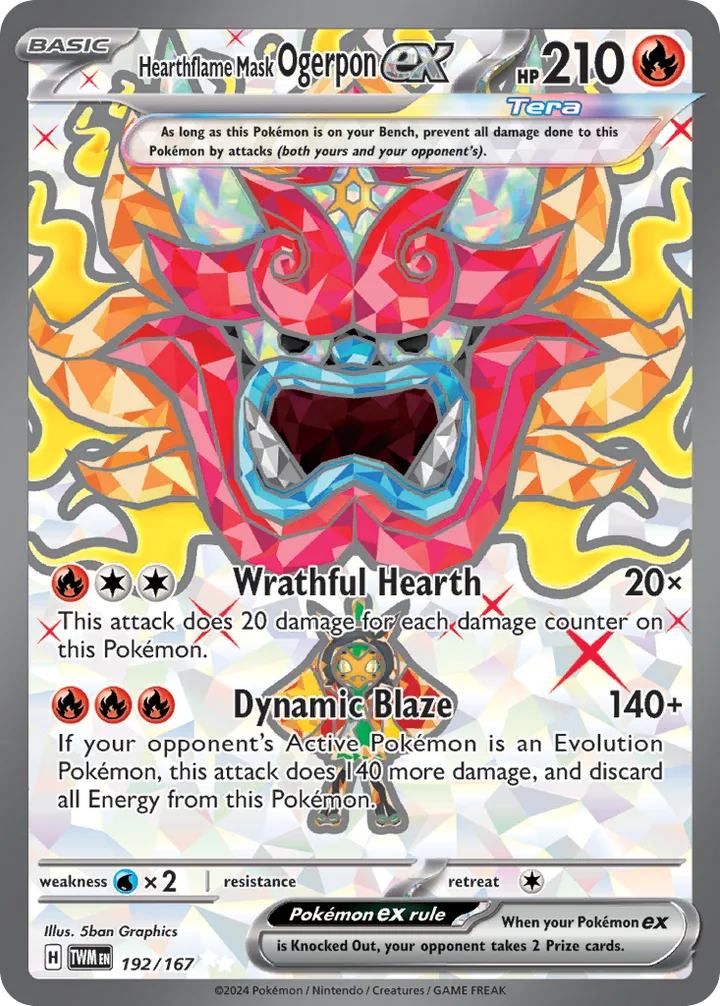 Hearthflame Mask Ogerpon ex, Twilight Masquerade 192/167