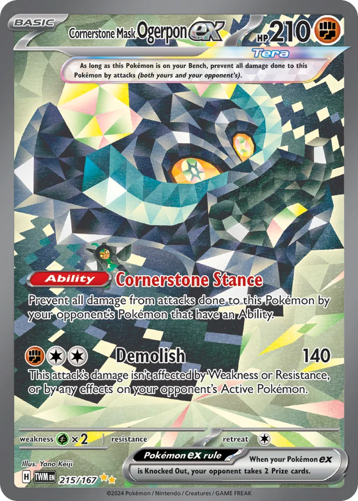 Cornerstone Mask Ogerpon ex, Twilight Masquerade 215/167