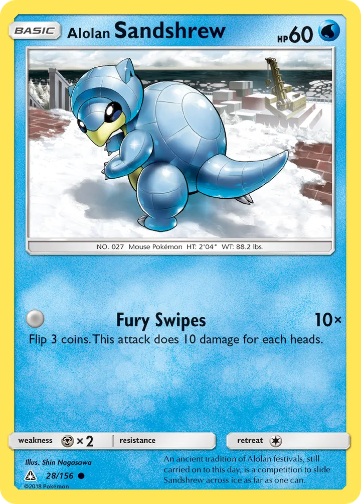 Alolan Sandshrew, Ultra Prism 28/156