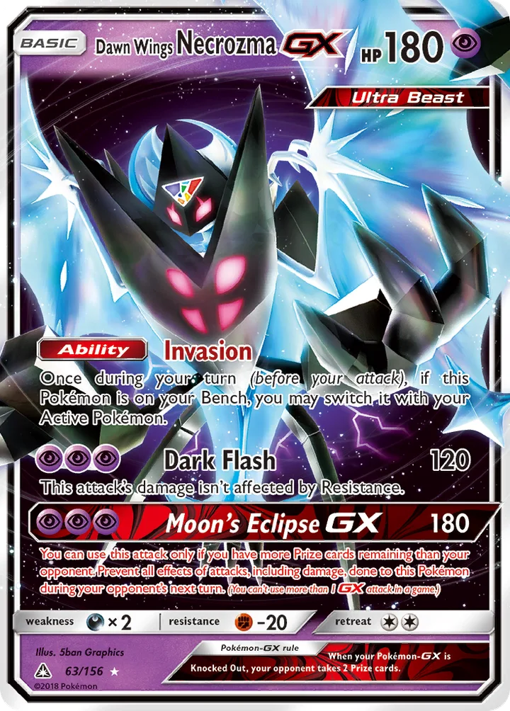 Dawn Wings Necrozma-GX, Ultra Prism 63/156