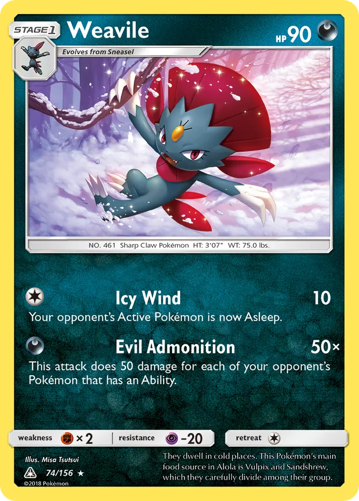 Weavile, Ultra Prism 74/156