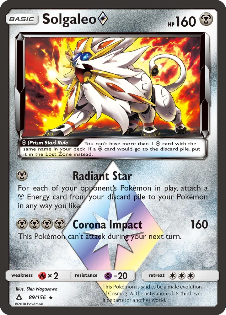 Solgaleo Prism Star, Ultra Prism 89/156