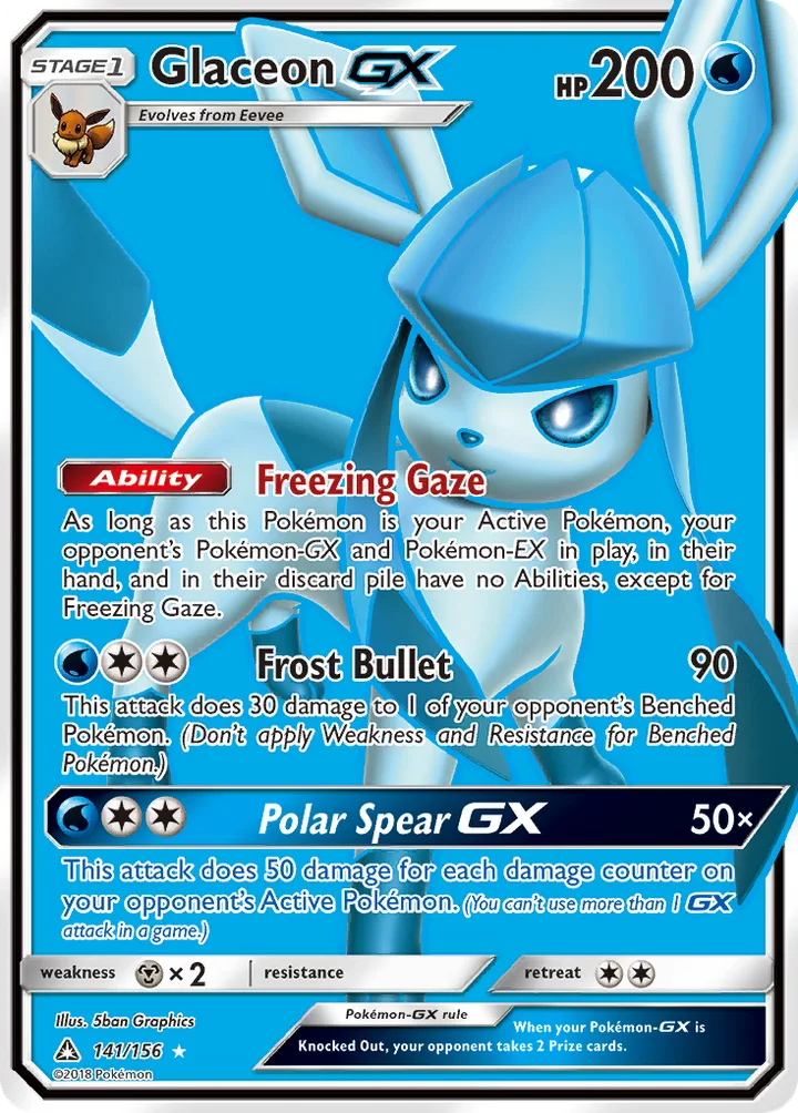 Glaceon-GX, Ultra Prism 141/156