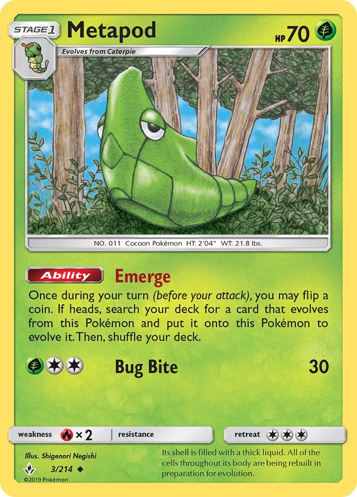 Metapod, Unbroken Bonds 3/214