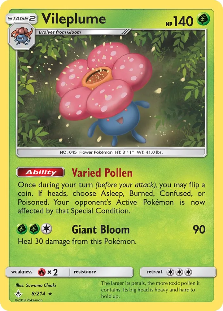 Vileplume, Unbroken Bonds 8/214