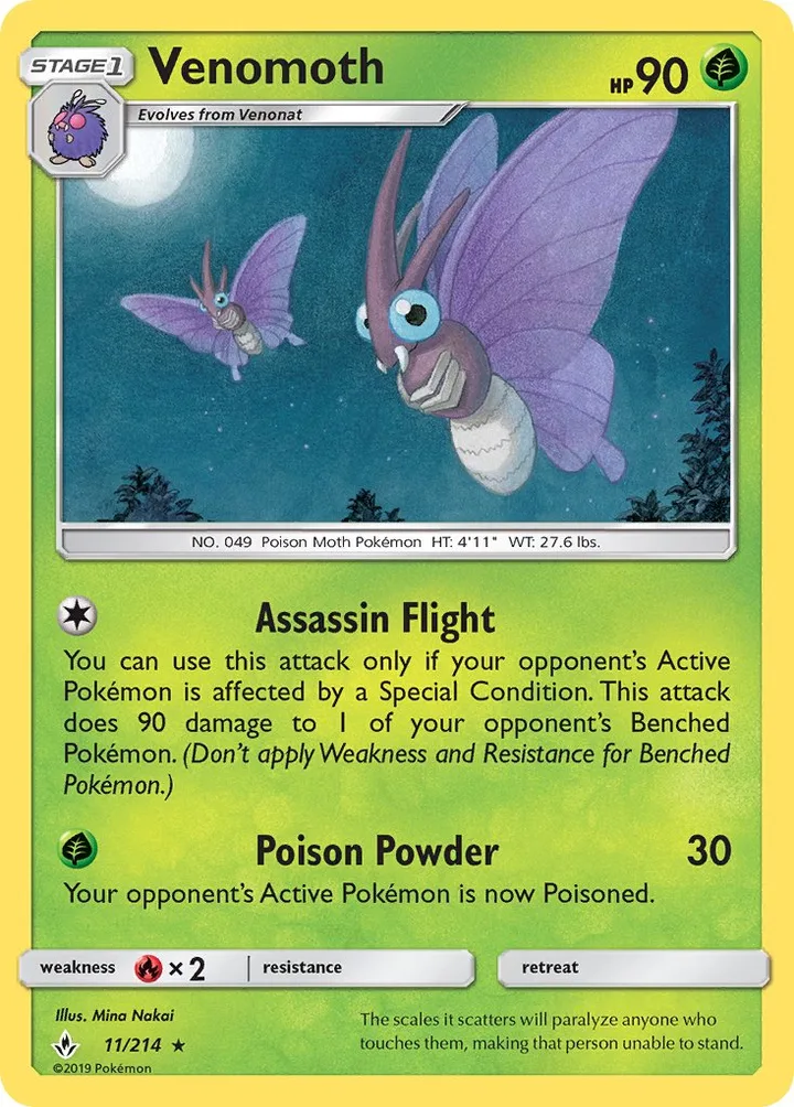Venomoth, Unbroken Bonds 11/214
