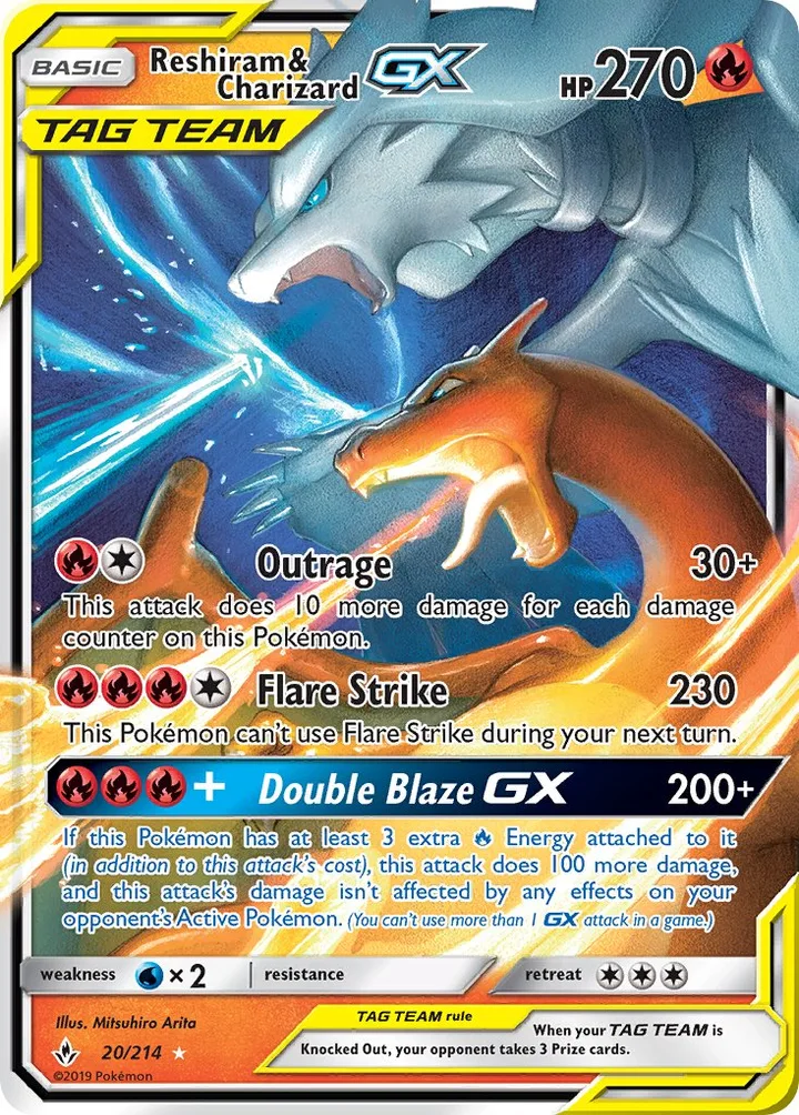 Reshiram & Charizard-GX, Unbroken Bonds 20/214