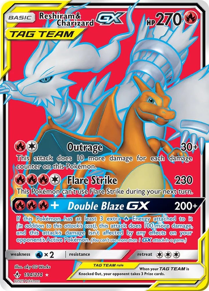 Reshiram & Charizard-GX, Unbroken Bonds 194/214