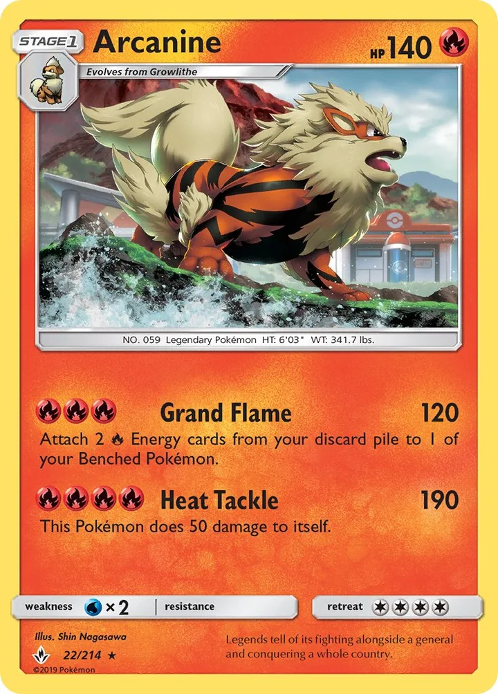 Arcanine, Unbroken Bonds 22/214