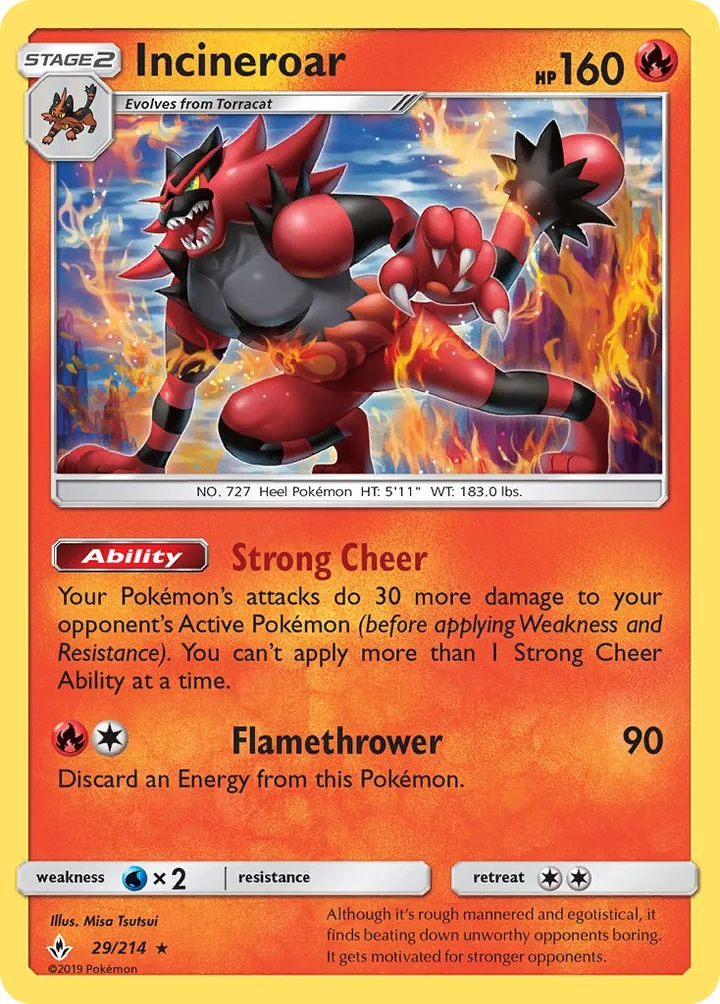 Incineroar, Unbroken Bonds 29/214