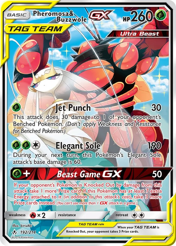Pheromosa & Buzzwole-GX, Unbroken Bonds 192/214