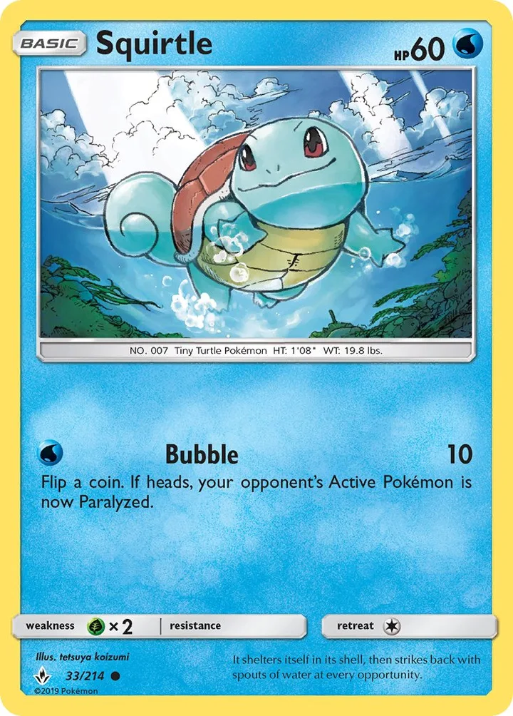 Squirtle, Unbroken Bonds 33/214