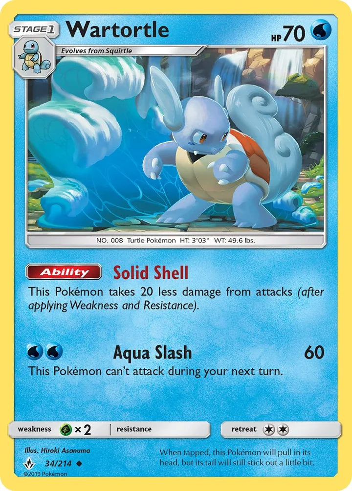Wartortle, Unbroken Bonds 34/214