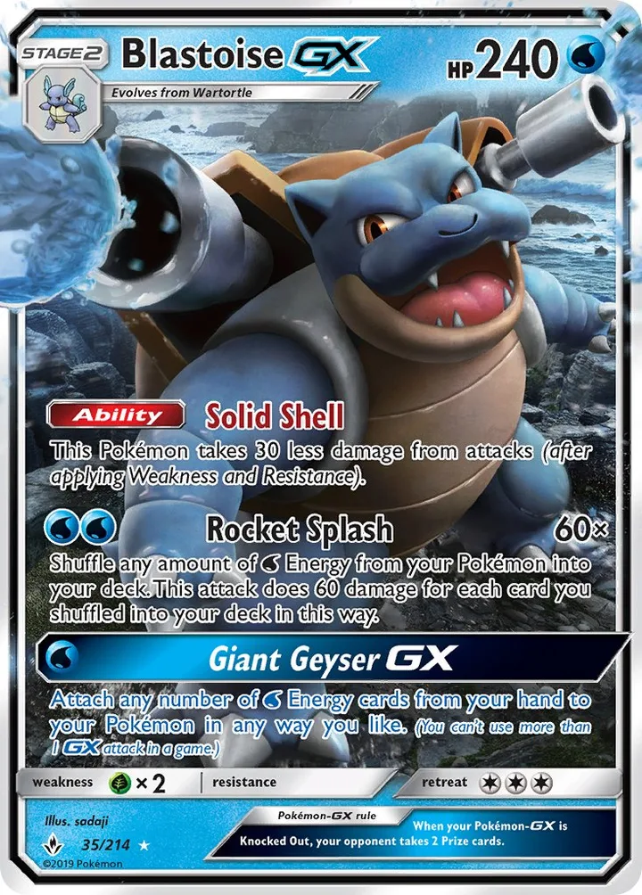 Blastoise-GX, Unbroken Bonds 35/214