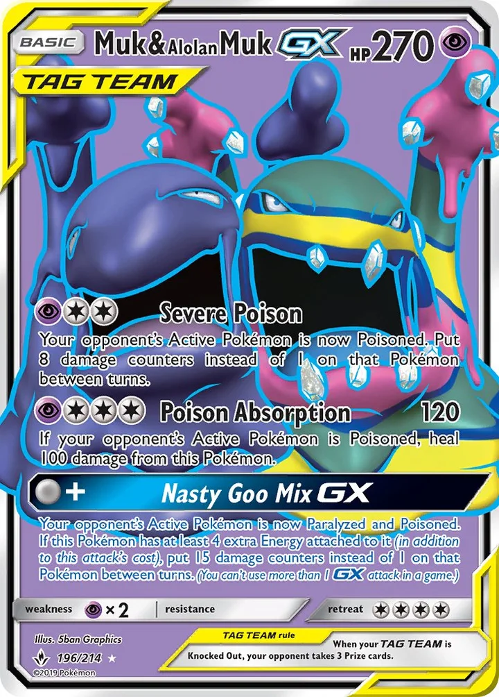 Muk & Alolan Muk-GX, Unbroken Bonds 196/214