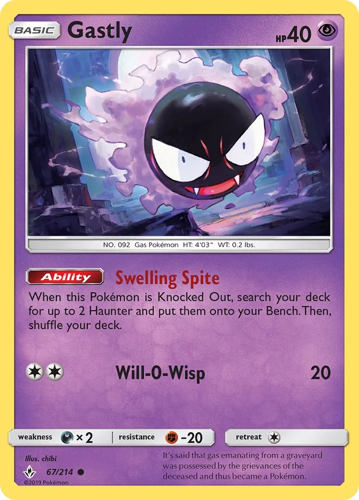 Gastly, Unbroken Bonds 67/214