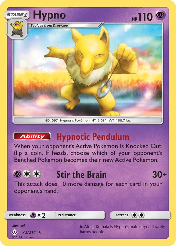Hypno, Unbroken Bonds 72/214