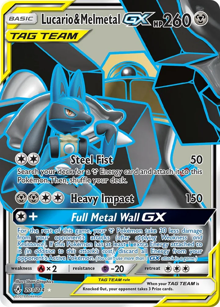 Lucario & Melmetal-GX, Unbroken Bonds 203/214