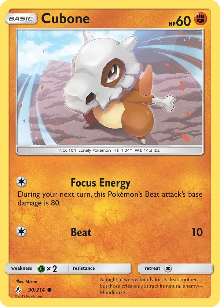 Cubone, Unbroken Bonds 90/214