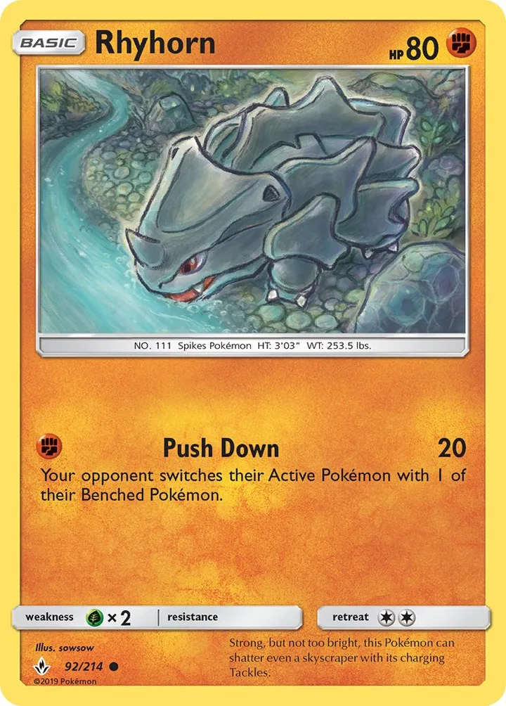 Rhyhorn, Unbroken Bonds 92/214